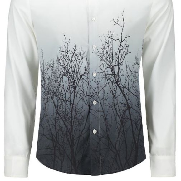 Men's Tree Branch Shirt Long Sleeve New - Picture 2 of 3